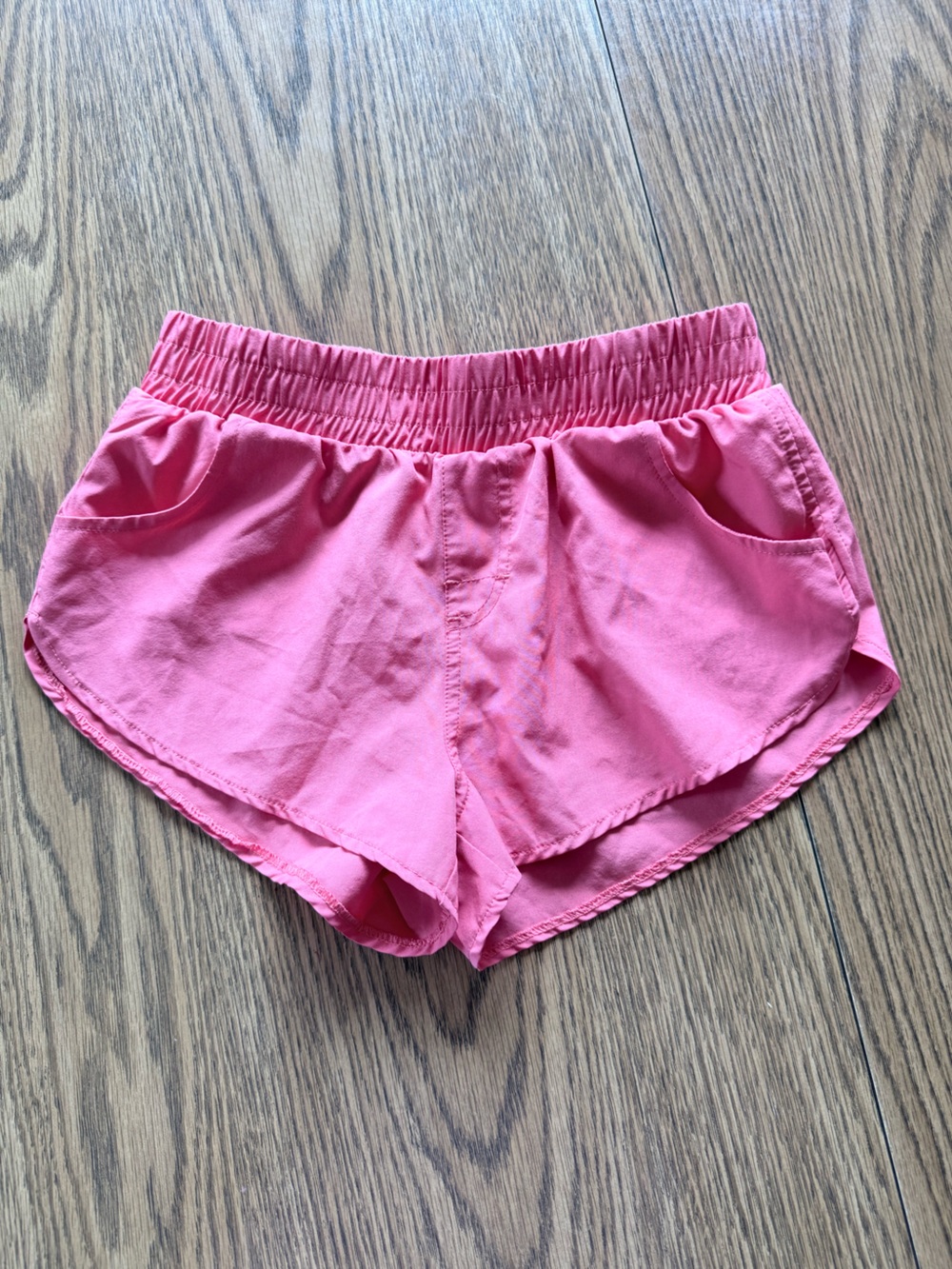 Wonder Nation Girls 10-12 Coral Elastic-Waist Casual Shorts